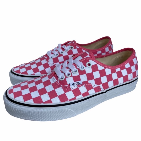 Vans Shoes - Vans Authentic Checkerboard Pink & White Skateboard Shoes